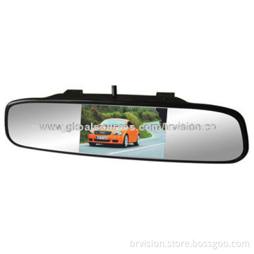 3.5-inch Mirror Monitor with Clip-on Bracket, 450cdm High Brightness Panel